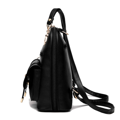 Female Fashion PU leather Dual-Use Backpack