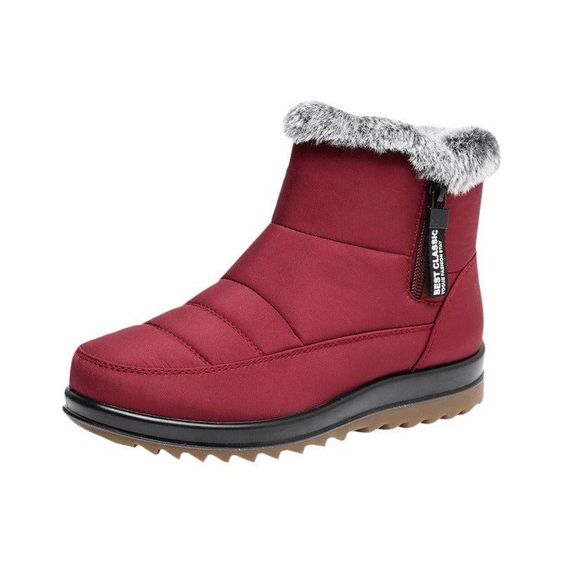 Winter Snow Boot With Side Zipper