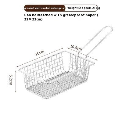 304 Stainless Steel Chips Basket Mini Frying Basket - UrbanZ By Nisha