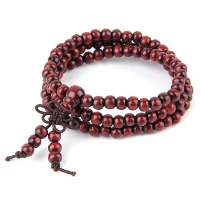 6mm Natural Sandalwood Buddhist Buddha Meditation 108 beads - UrbanZ By Nisha