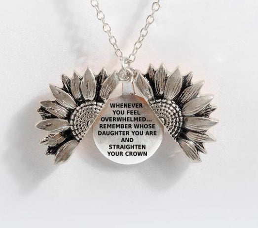 Sunflower Double-layer Lettering Necklace - UrbanZ By Nisha