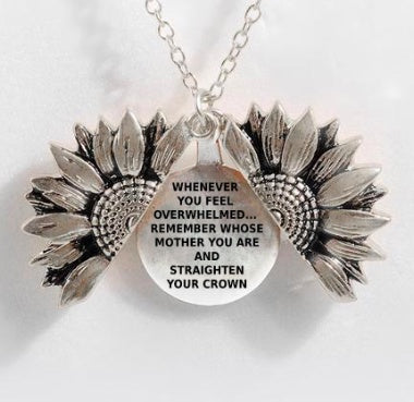 Sunflower Double-layer Lettering Necklace - UrbanZ By Nisha