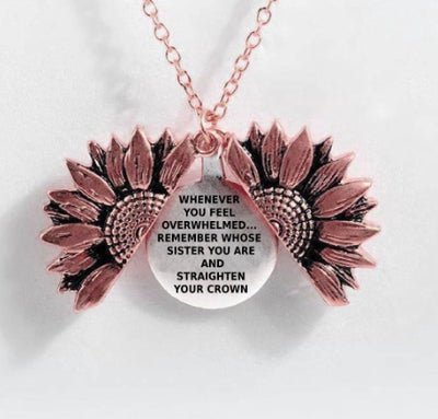 Sunflower Double-layer Lettering Necklace - UrbanZ By Nisha