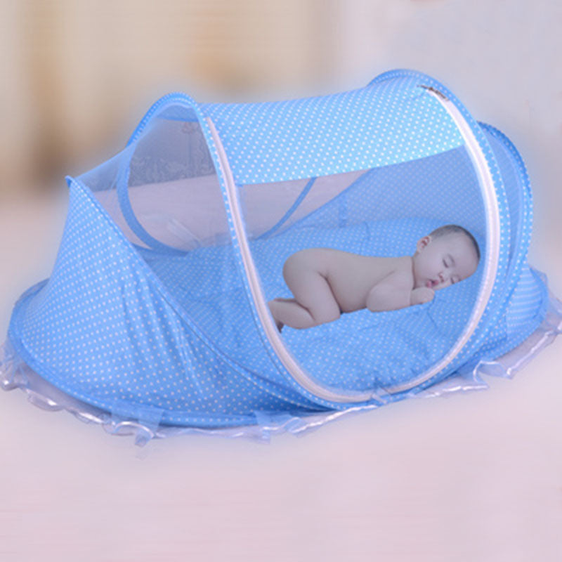 Adorable Foldable Baby Bed Net With Pillow Set