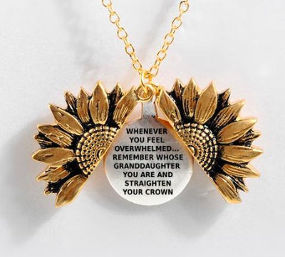 Sunflower Double-layer Lettering Necklace - UrbanZ By Nisha