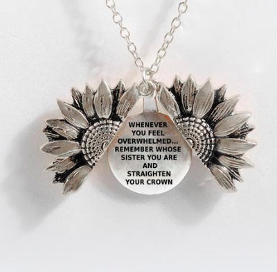 Sunflower Double-layer Lettering Necklace - UrbanZ By Nisha