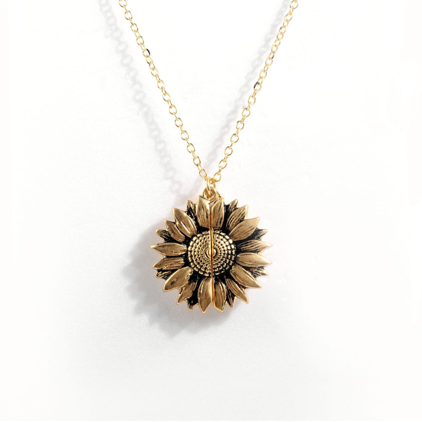 Sunflower Double-layer Lettering Necklace - UrbanZ By Nisha