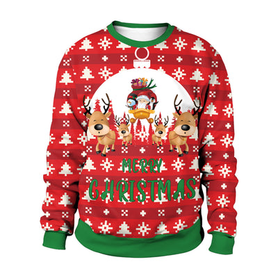 Christmas Round Neck Sweater Tops