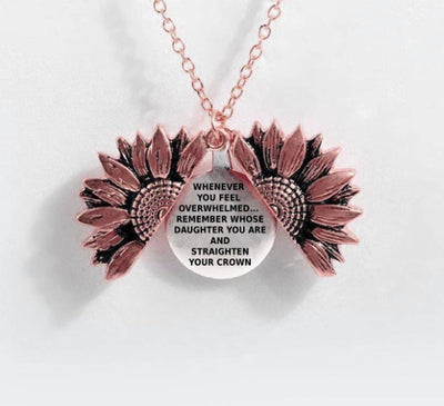 Sunflower Double-layer Lettering Necklace - UrbanZ By Nisha