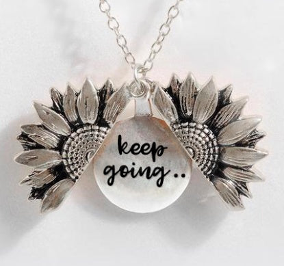 Sunflower Double-layer Lettering Necklace - UrbanZ By Nisha