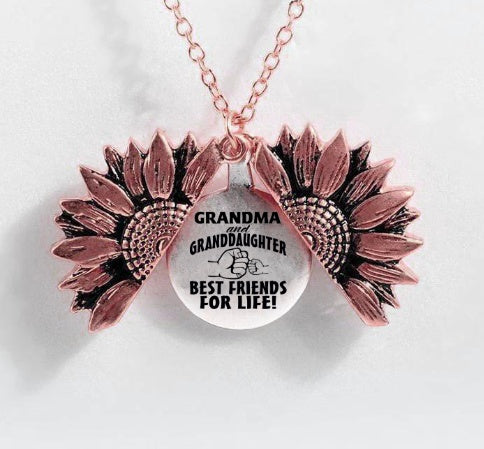 Sunflower Double-layer Lettering Necklace - UrbanZ By Nisha