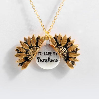 Sunflower Double-layer Lettering Necklace - UrbanZ By Nisha