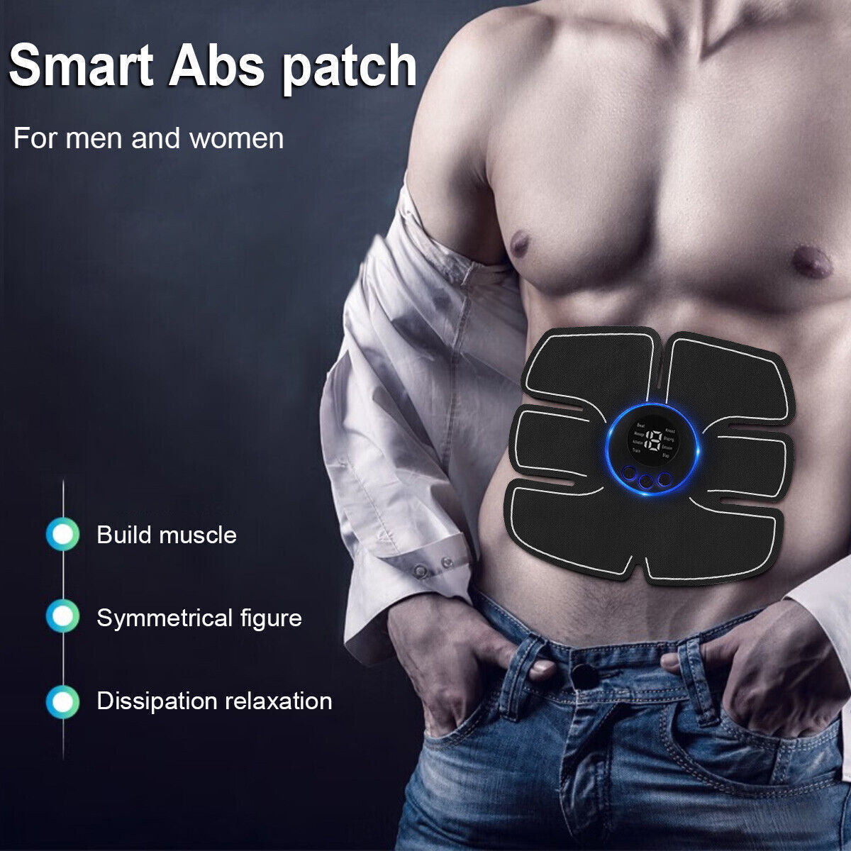 Electric Muscle Toner Machine Rechargeable ABS Trainer Fat Burner Belly Shaper Muscle -Portable Toner - Trainer Workout Equipment For Men Woman Abdomen Home Office Exercise - UrbanZ By Nisha