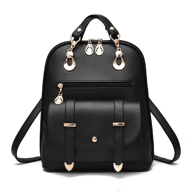 Female Fashion PU leather Dual-Use Backpack