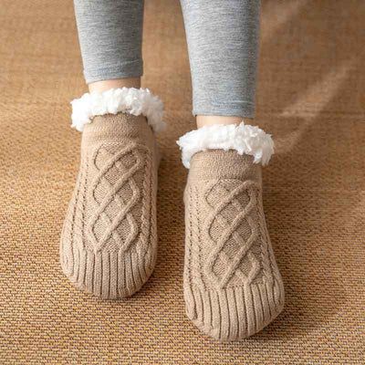 Winter Knitted Plush Floor Socks