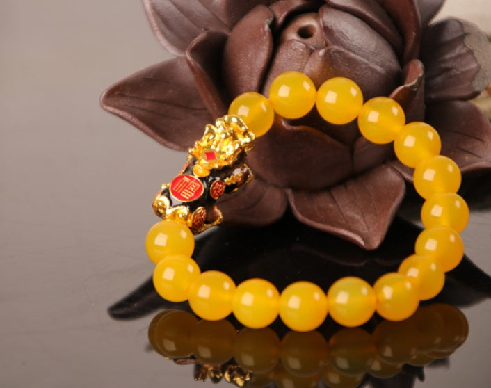 3D Gold Plated PiXiu Bracelet - UrbanZ By Nisha