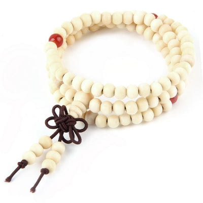 6mm Natural Sandalwood Buddhist Buddha Meditation 108 beads - UrbanZ By Nisha