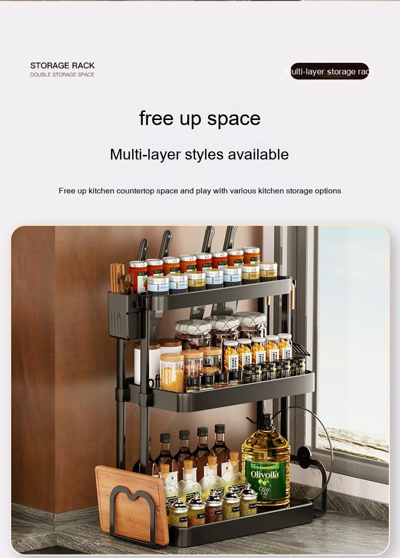 Kitchen Rack For Seasoning Multi-layer Storage Kitchen Supplies - UrbanZ By Nisha