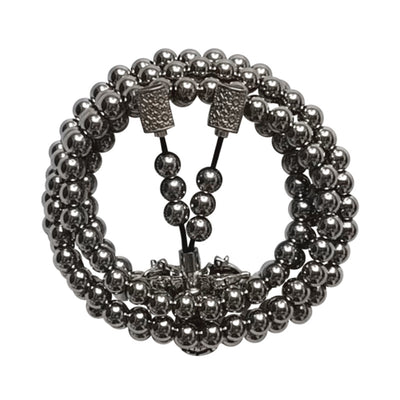 Stainless steel thunderbolt beads necklace - UrbanZ By Nisha