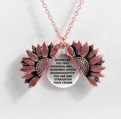 Sunflower Double-layer Lettering Necklace - UrbanZ By Nisha