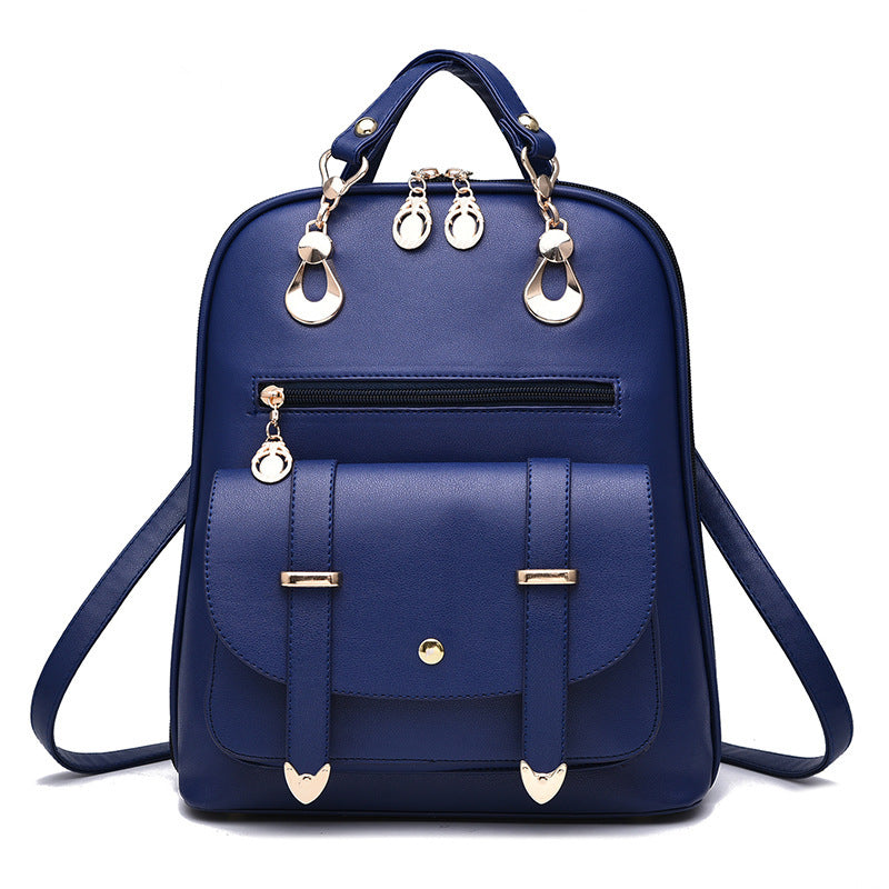 Female Fashion PU leather Dual-Use Backpack