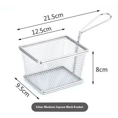 304 Stainless Steel Chips Basket Mini Frying Basket - UrbanZ By Nisha