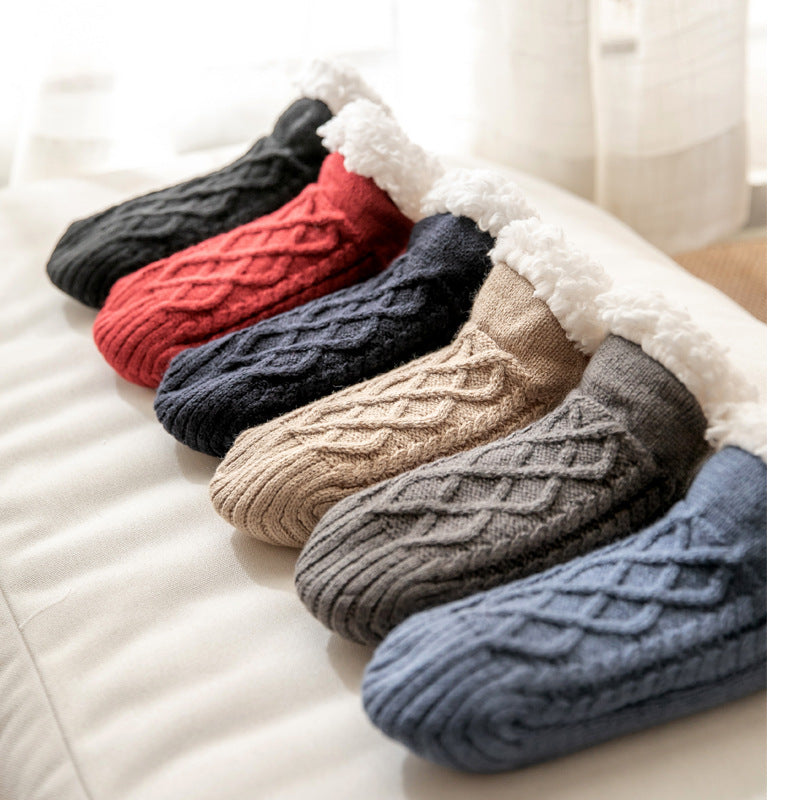 Winter Knitted Plush Floor Socks