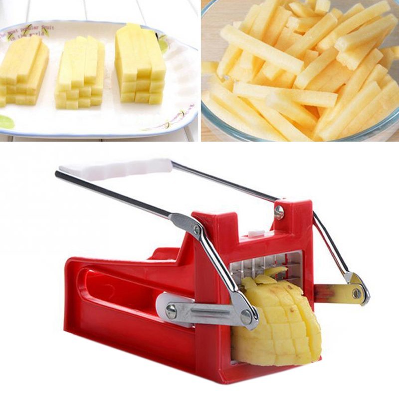 kitchen gadgets 2 Blades Potato Cutter Chopper Stainless French Fries Slicer for kitchen cortador de vegetales Home Kitchen Tool - UrbanZ By Nisha