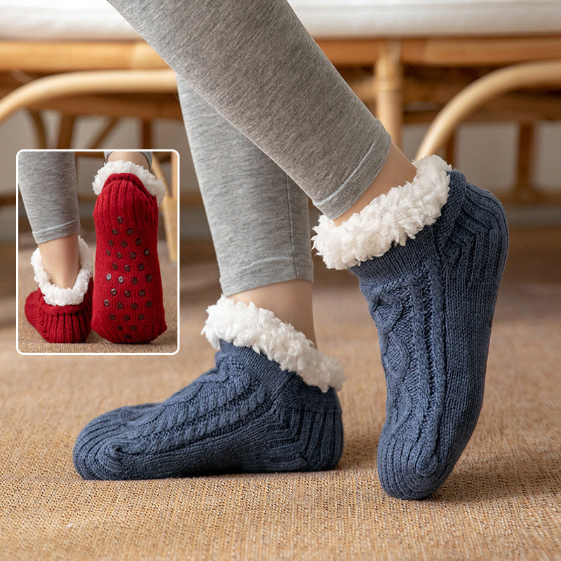 Winter Knitted Plush Floor Socks