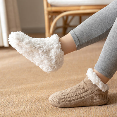 Winter Knitted Plush Floor Socks