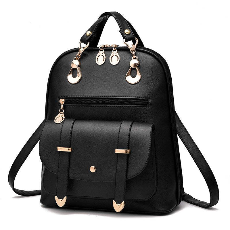 Female Fashion PU leather Dual-Use Backpack