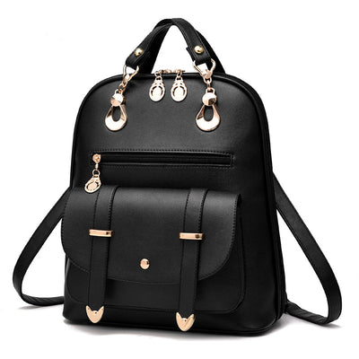 Female Fashion PU leather Dual-Use Backpack