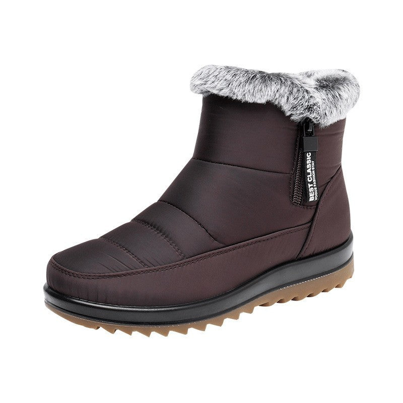 Winter Snow Boot With Side Zipper