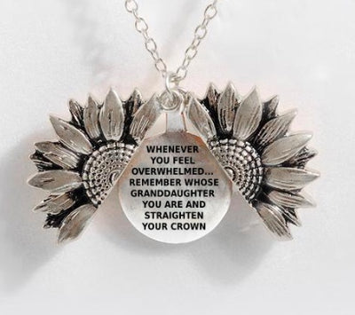 Sunflower Double-layer Lettering Necklace - UrbanZ By Nisha