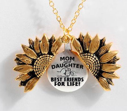 Sunflower Double-layer Lettering Necklace - UrbanZ By Nisha