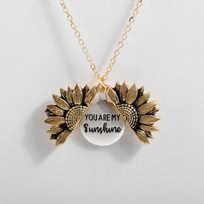 Sunflower Double-layer Lettering Necklace - UrbanZ By Nisha