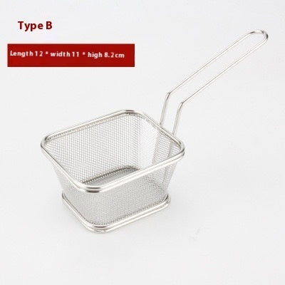 304 Stainless Steel Chips Basket Mini Frying Basket - UrbanZ By Nisha