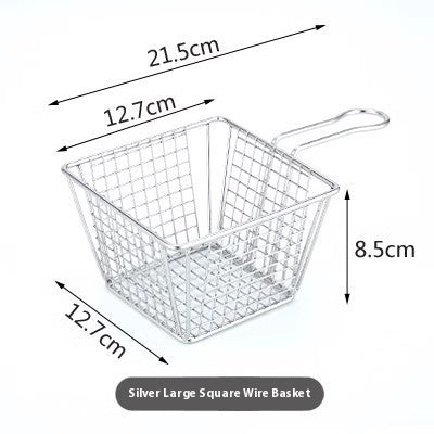 304 Stainless Steel Chips Basket Mini Frying Basket - UrbanZ By Nisha