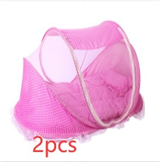 Adorable Foldable Baby Bed Net With Pillow Set