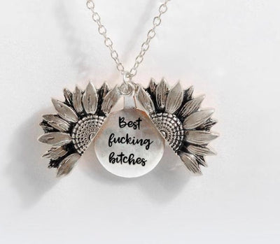 Sunflower Double-layer Lettering Necklace - UrbanZ By Nisha