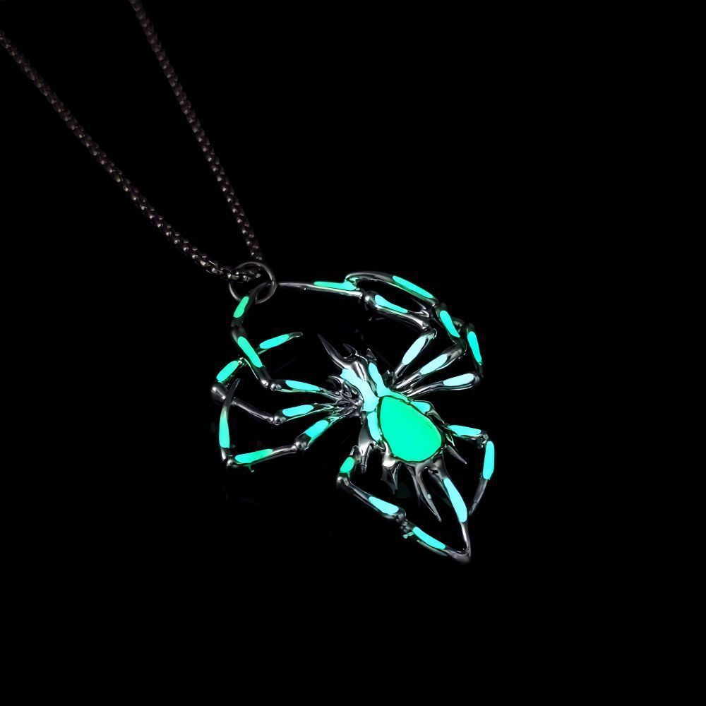 Halloween Creative Stereo Luminous Spider Necklace