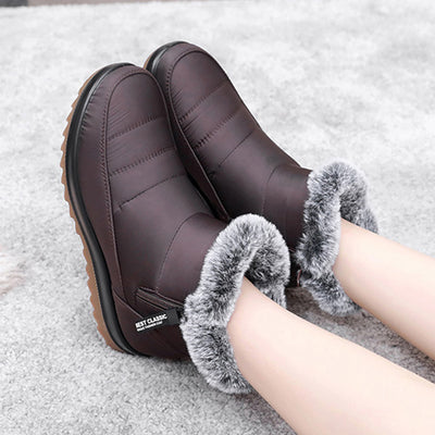 Winter Snow Boot With Side Zipper