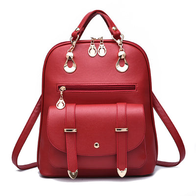 Female Fashion PU leather Dual-Use Backpack