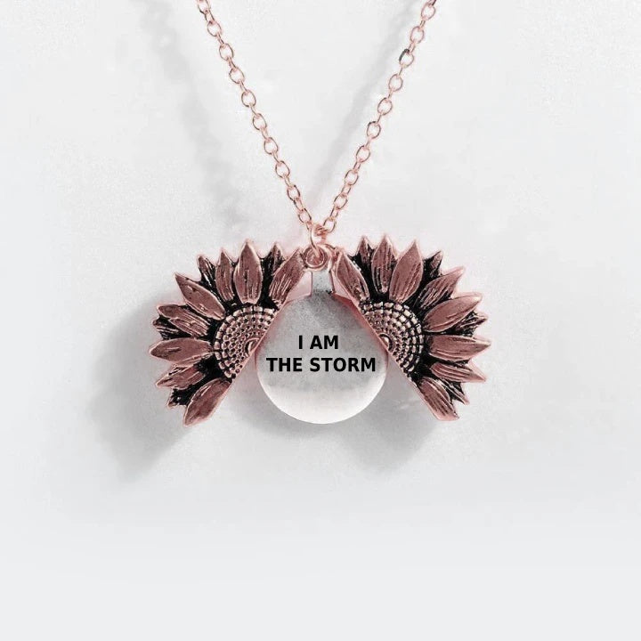 Sunflower Double-layer Lettering Necklace - UrbanZ By Nisha