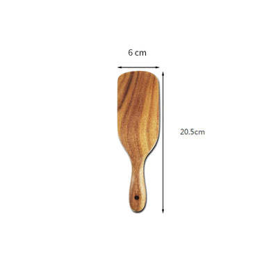 Teak Wood Long-Handled Cooking Spatula Set