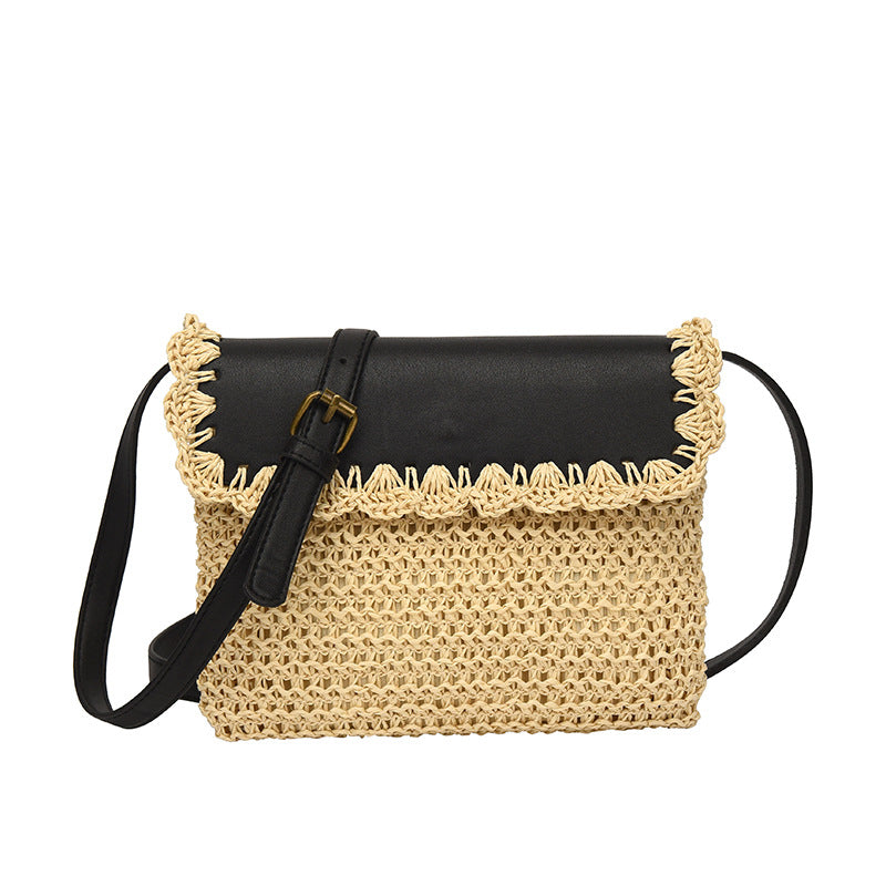 Women's Straw Mori Style Western Style All-matching Beach Crossbody Bag - UrbanZ By Nisha