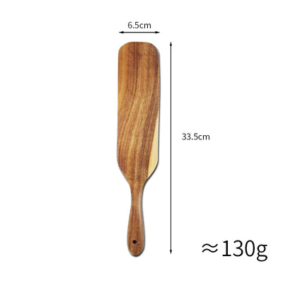 Teak Wood Long-Handled Cooking Spatula Set