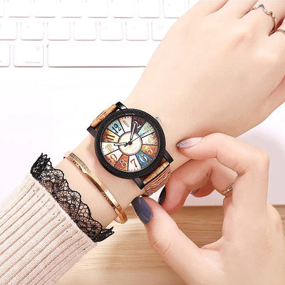 Casual Vintage Leather Women Quartz Wrist Watch Gift Clock - UrbanZ By Nisha