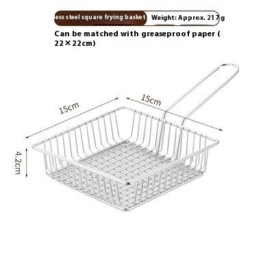 304 Stainless Steel Chips Basket Mini Frying Basket - UrbanZ By Nisha