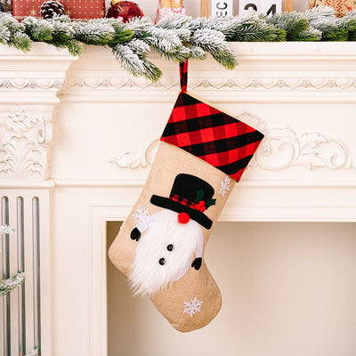 Red And Black Plaid Embroidered Window Pendant